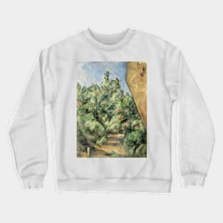 The Red Rock by Paul Cezanne Crewneck Sweatshirt